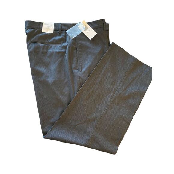 NWT Calvin Klein The Thompson Black Stripped Women's Dress Pants Size 36W x 30L - Picture 1 of 7